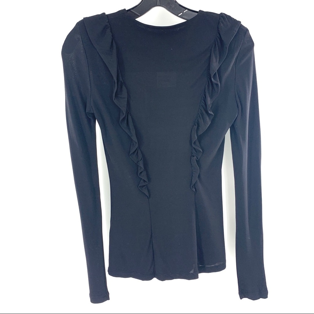 H&M Black Ruffle Fitted Top - Picture 4 of 4
